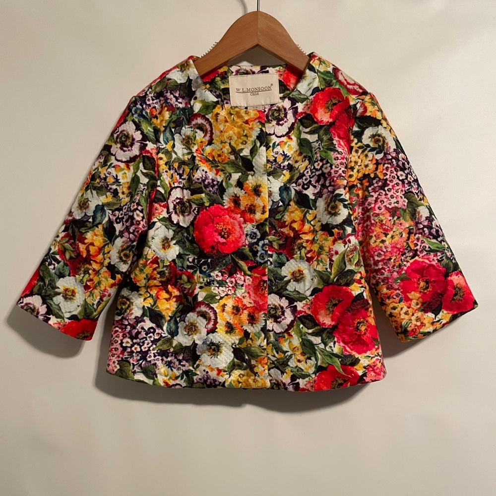 W.L Monsoon Kids floral quilted coat